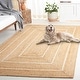 preview thumbnail 11 of 10, SAFAVIEH Handmade Natural Fiber Nelke Farmhouse Border Jute Rug 6' Round - Natural/Ivory - Round