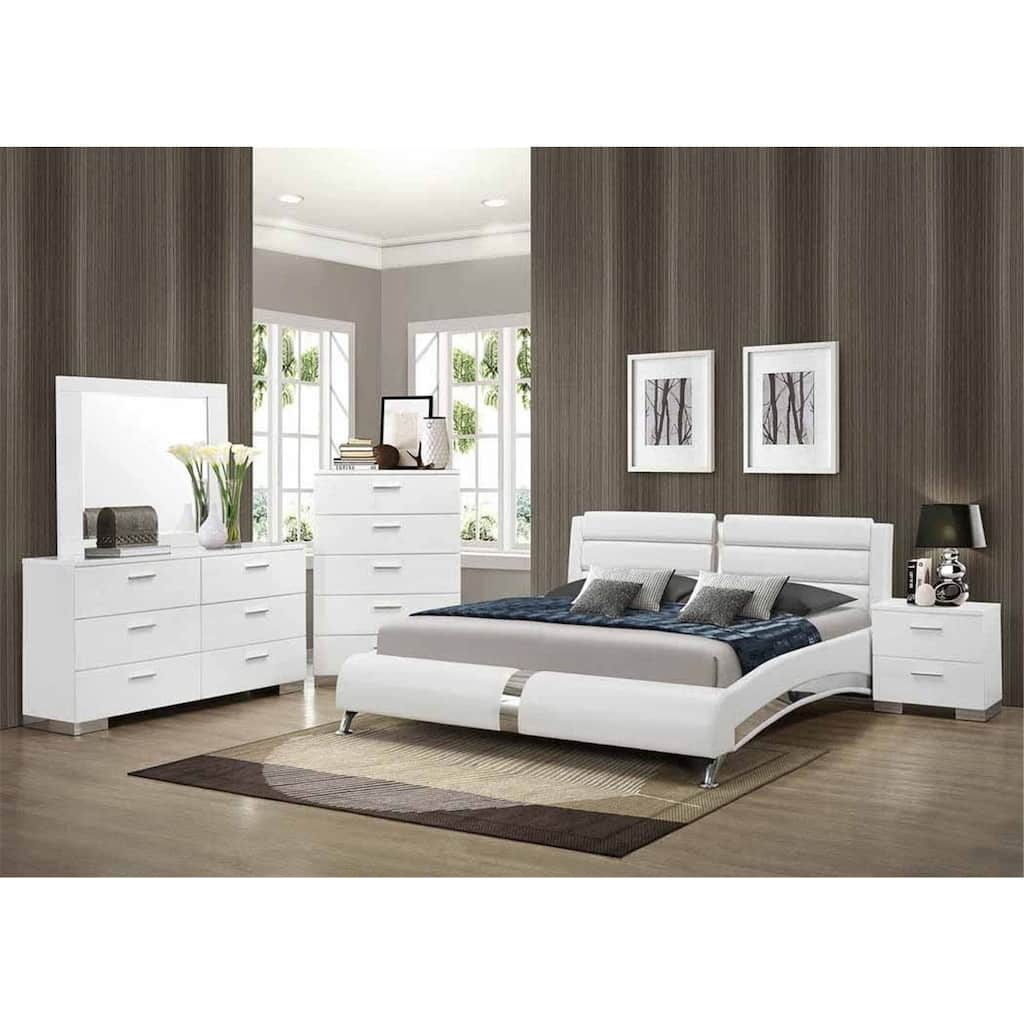 Upholstered Bed Frame, Modern Bedroom Bed with Headboard, Contemporary Design, Easy Assembly