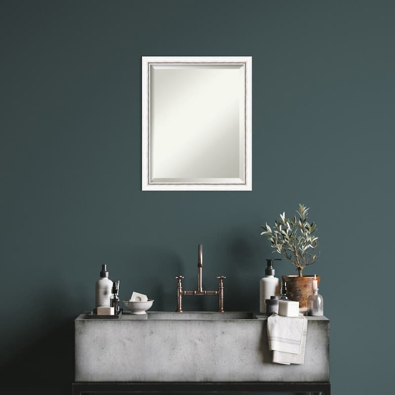 Morgan Beveled Wood Framed Bathroom Vanity Wall Mirror