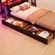 preview thumbnail 5 of 6, Twin Gaming Daybed with Desk and LED Lights, Storage Drawers, Charging Station, Bookcase Headboard Bed Frame