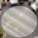 preview thumbnail 97 of 149, Machine Washable Indoor/ Outdoor Cabana Stripe Chantille Rug Ivory - 8' x 8'