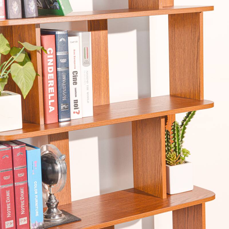 31.5"L X 64.56"H Free Combination Bookshelf Modern 5-Tier Open Storage Bookcase Mdf Wood Display Shelving,Media Storage Shelves