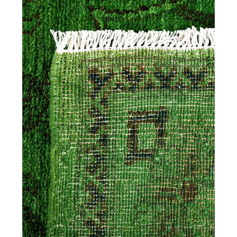 Overdyed One-of-a-Kind Hand-Knotted Area Rug - Green - 4' 9" x 6' 7"