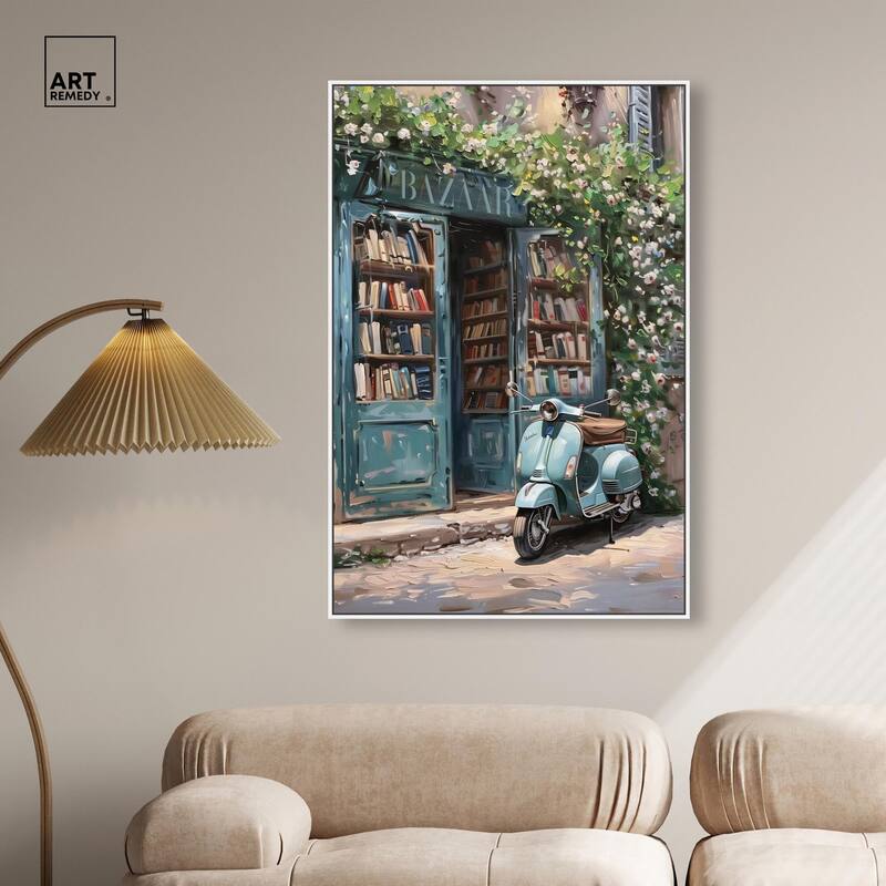 Quaint Bookstore Canvas by Art Remedy