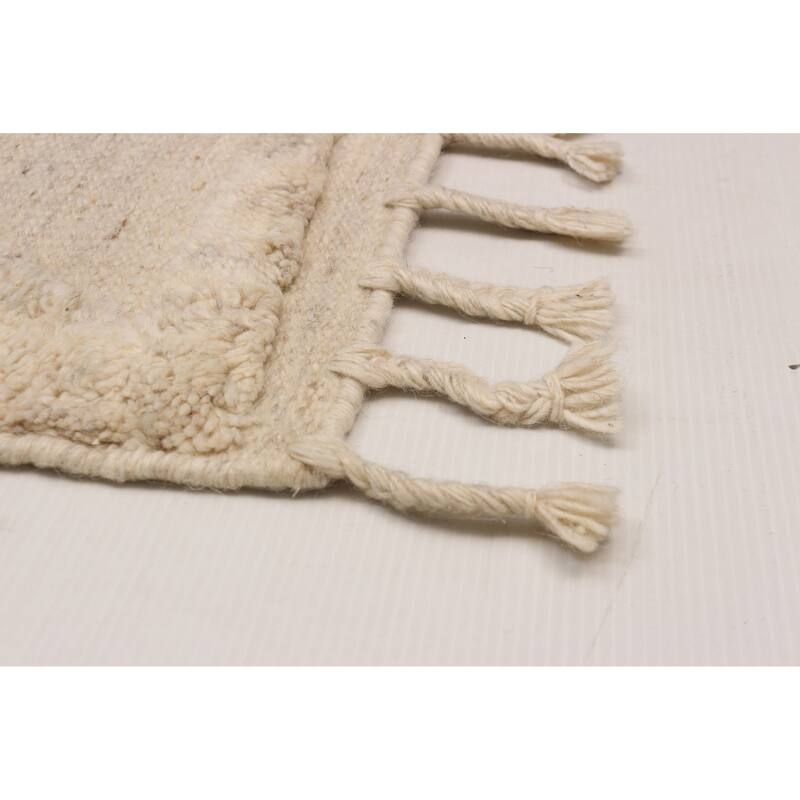 ECARPETGALLERY Hand-knotted Tangier Cream Wool Rug - 8'2 x 10'0