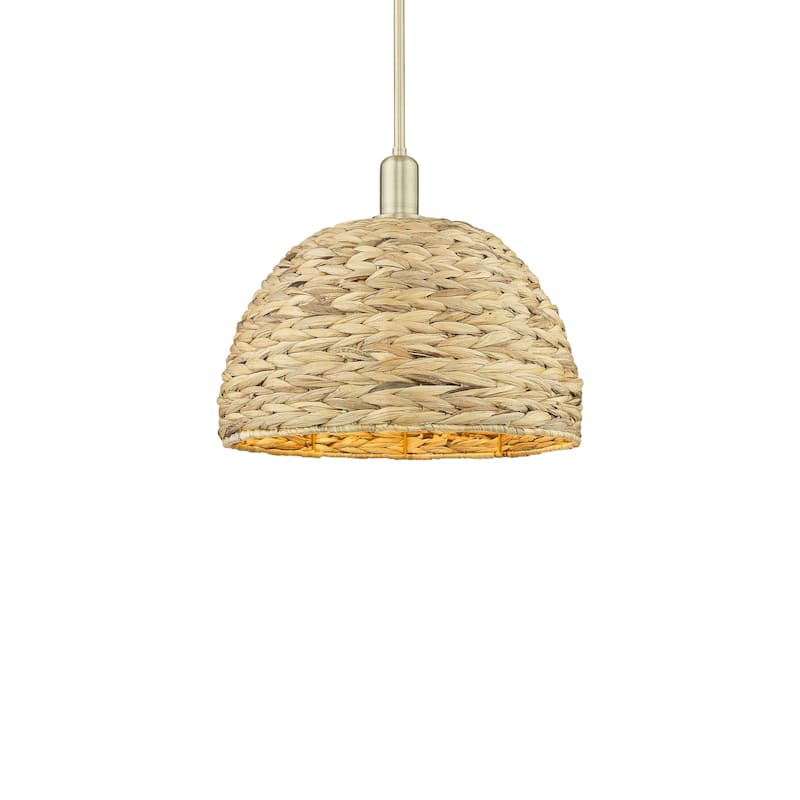 Innovations Lighting 716-1S-14-16 Woven Rattan Pendant Woven Rattan