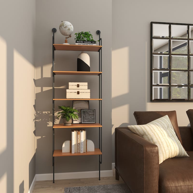 Metal Shelves Wall Shelf - Brown - Roche River Decor