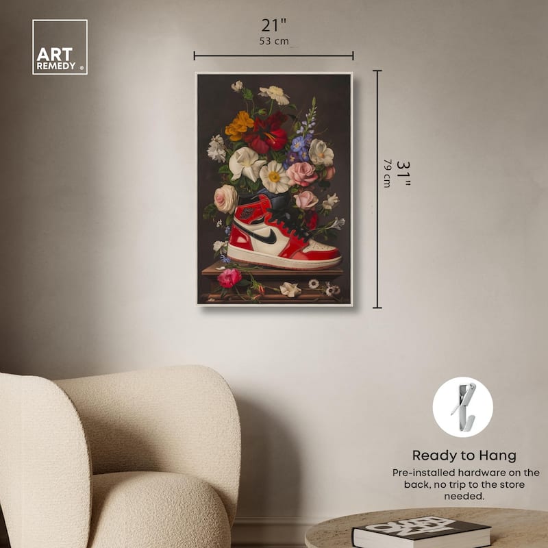 Sneaker Bouquet II Canvas by Art Remedy
