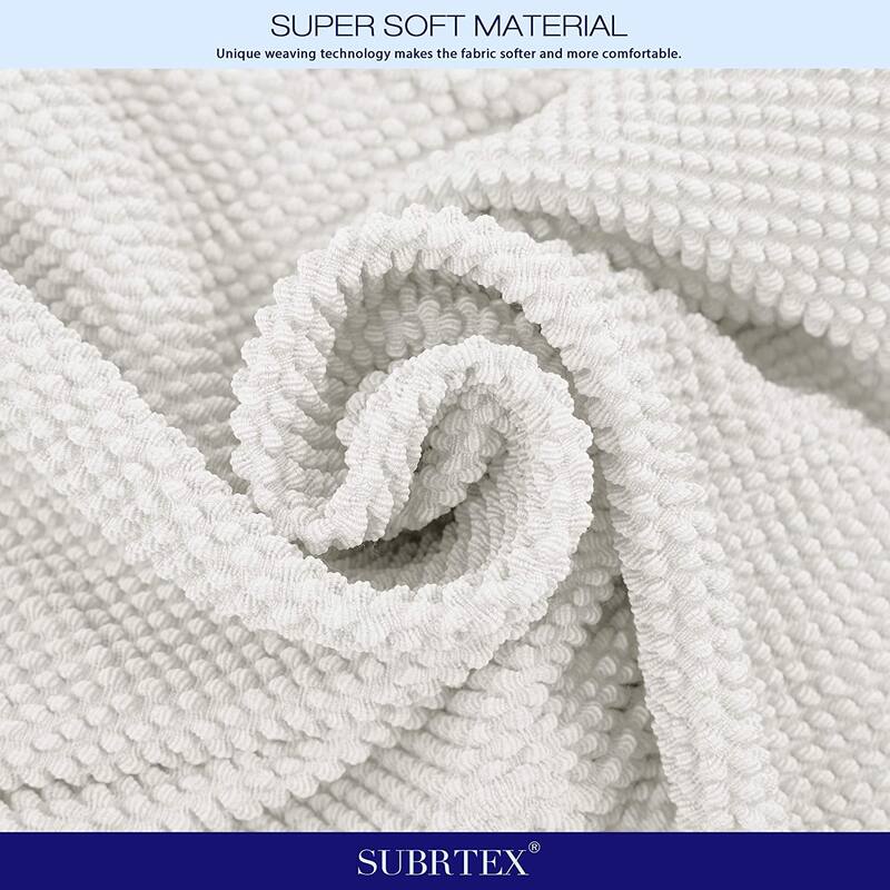 Subrtex 2 PCS Stretch Dining Chair Slipcover Textured Grain Cover