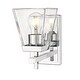 preview thumbnail 1 of 6, Lauren 1 Light Wall Sconce - Chrome