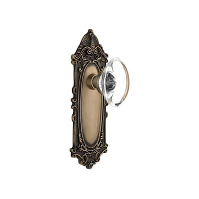 Nostalgic Warehouse Oval Clear Crystal Solid Brass Privacy Door Knob