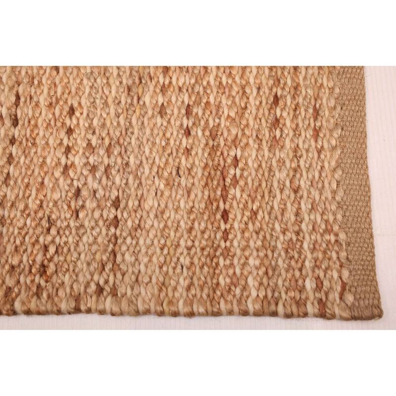 ECARPETGALLERY Flat-Weave Palas Denizli Tan Jute Kilim - 5'3 x 7'7