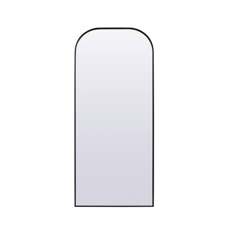 Indigo Home Metal Frame Arch Full Length Mirror 32x76 Inch - Black