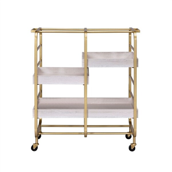 家具・インテリア PACIFIC FURNITURE SERVICE TOWEL CART Bunpeony Brown Rolling Kitchen Cart with Towel Rack and Wood