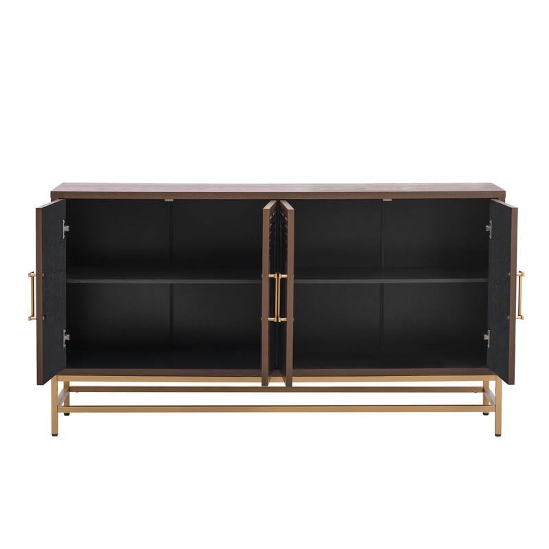 Nestfair Retro-Style Sideboard with Adjustable Shelves