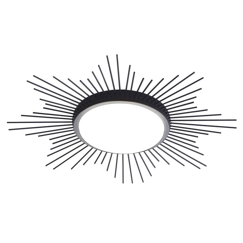 Modern Geometric Circle 1-Light LED Flush Mount Lamp Fixture