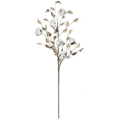 Sullivans Artificial Cotton Spray 28"H Brown - 10"L x 4"W x 28"H