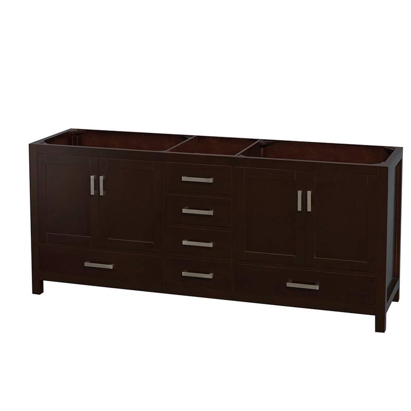 Wyndham Collection WC-1414-80-DBL-UM-VAN Sheffield 79" Double - Espresso / Brushed Chrome Hardware - Espresso Finish