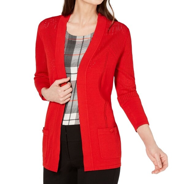 anne klein cardigan with pockets