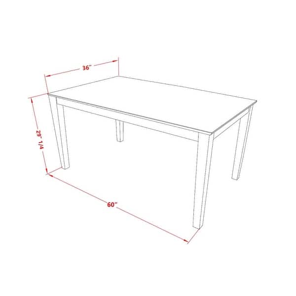 East West Furniture Modern Dining Table Set a Rectangle Wooden Table
