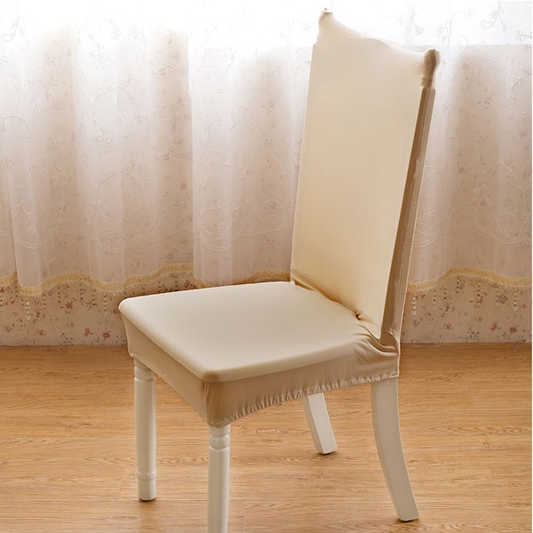 Stretch Washable Short Dining Room Chair Protector Cover Stretch Washable Short Dining Room Chair Protector Cover Slipcovers Home Decor Beige