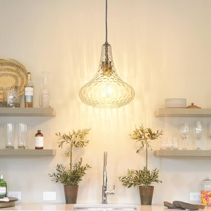 1-Light Ripple Glass Pedant light