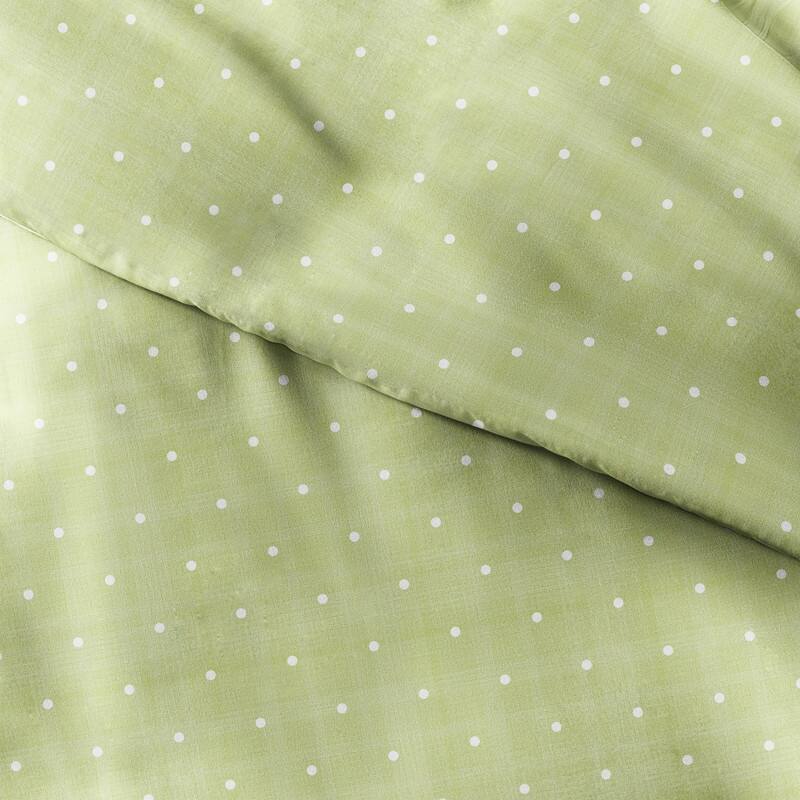 Becky Cameron Oversized 3-piece Printed Duvet Cover Set - polka dot-moss - King