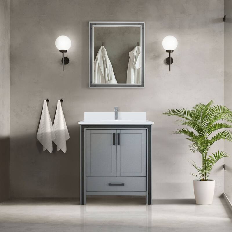 30-Inch Bathroom Vanity Cabinet with Storage Drawer & Mirror - Modern Freestanding Design
