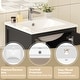 preview thumbnail 102 of 191, GDFStudio - Aurora Wood Bathroom Vanity Set with Ceramic Sink and Divided Drawers