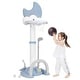 preview thumbnail 1 of 4, 4 in 1 Height Adjustable Toddler Basketball Hoop Multi-use Game Center White+Blue