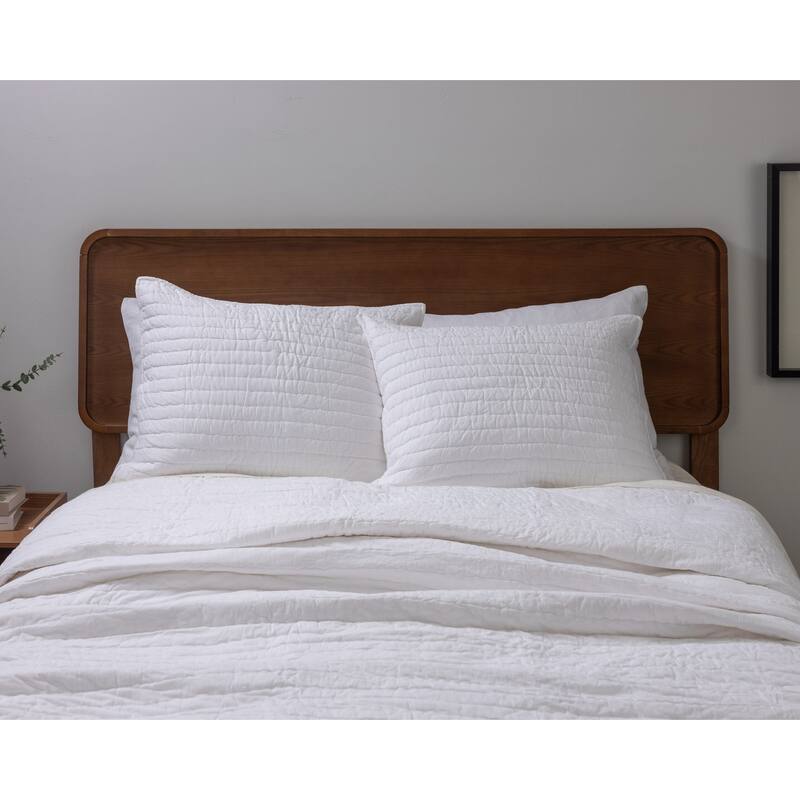 Cottage Home Brighton White Cotton Single Quilt