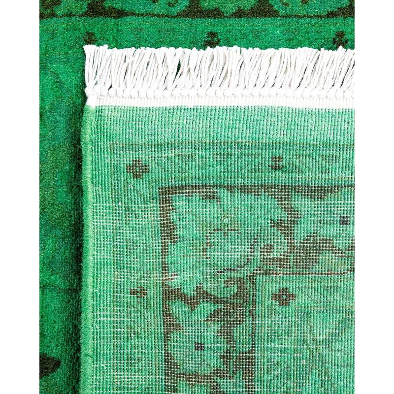 Contemporary Overdyed Wool Hand Knotted Runner - 2' 6" x 10' 2"