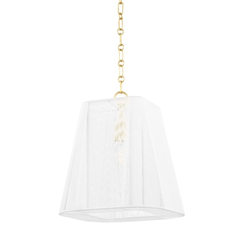 Verona Beach 1 Light Small Pendant - Aged Brass