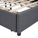 preview thumbnail 9 of 16, Queen Size Upholstered Platform Bed with Classic Headboard and 4 Drawers, Linen Fabric