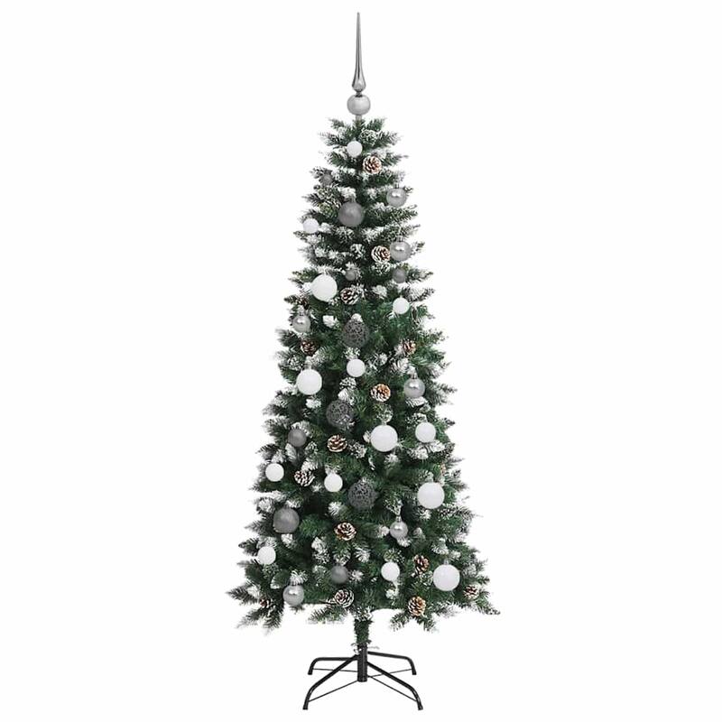vidaXL Artificial Christmas Tree White 59.1" PVC