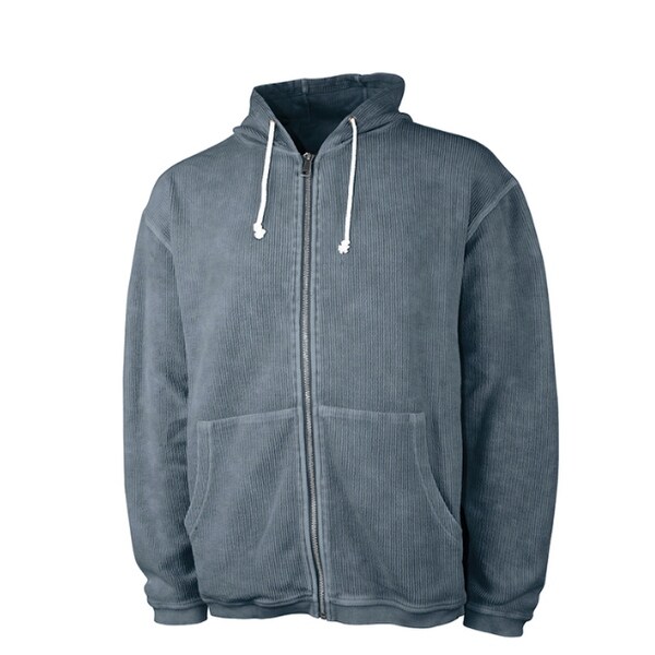 100 cotton hooded zippered sweatshirt