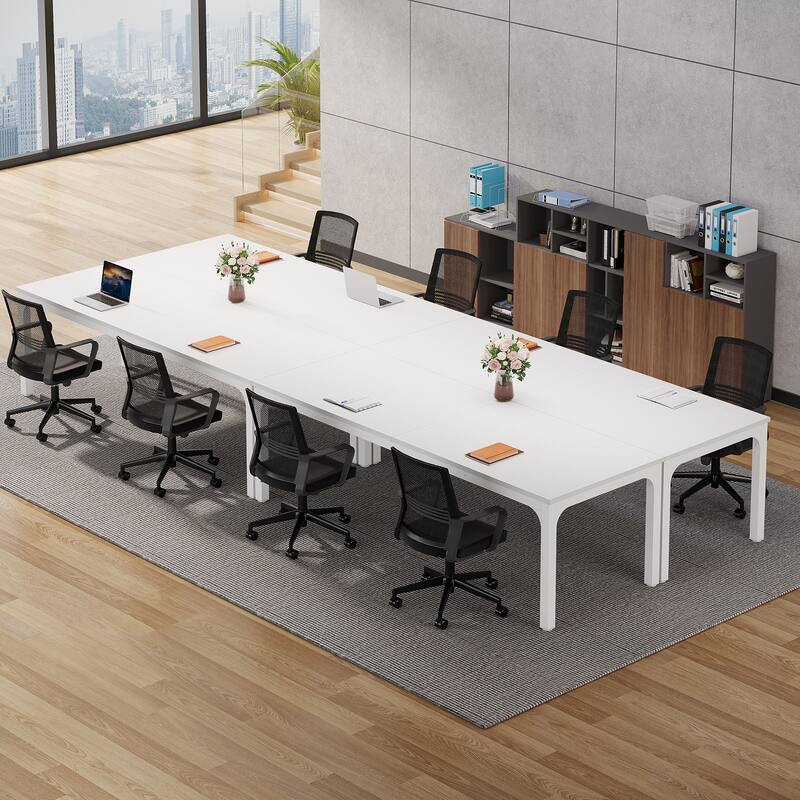 78.74" Large Rectangle Conference Table, Office Meeting/Seminar/Business Table Desk for Office Boardroom & Meeting Room