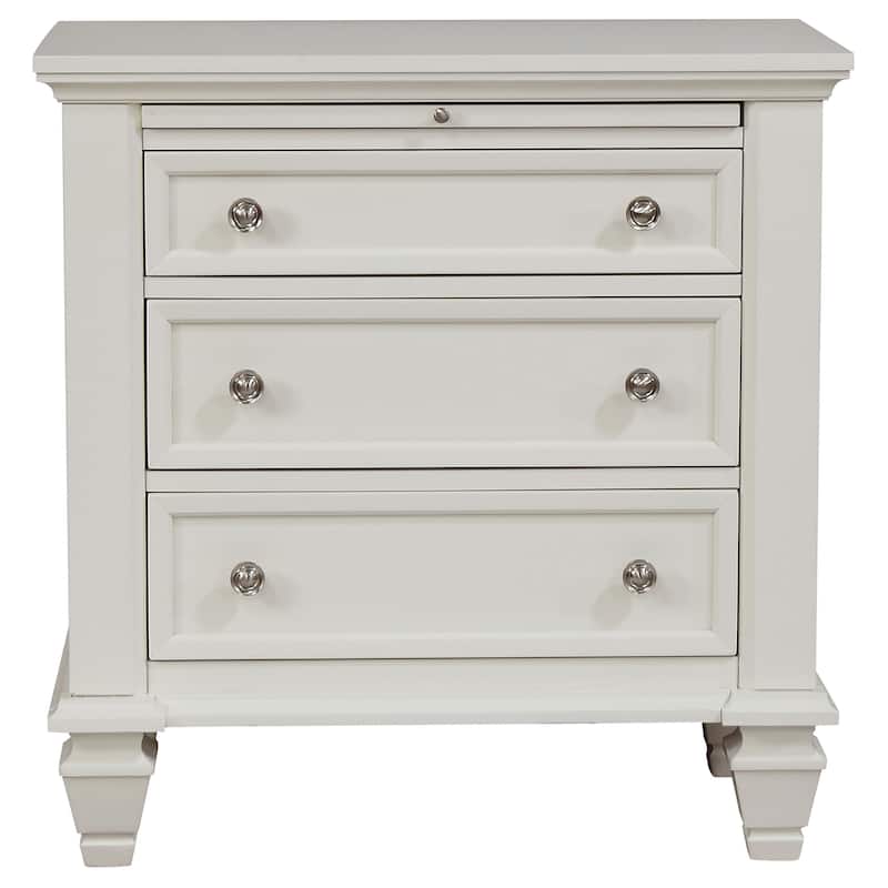 Sandy Beach 5-piece Storage Bedroom Set with Sleigh Headboard