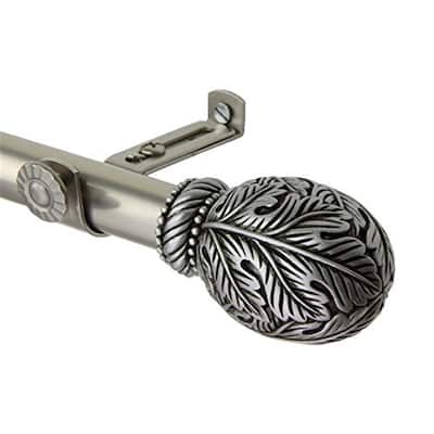 Forest 13/16 Inch Curtain Rod with Nature-Inspired Finials, Adds Rustic Charm and Sturdy Support to Window Treatments - 84