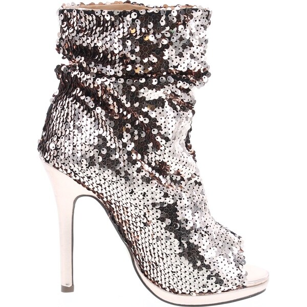 multi color sequin boots