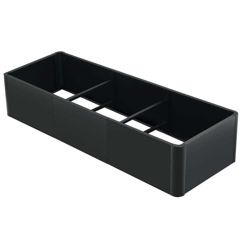 136x52x30cm Metal Planter Box with Snap-On Assembly Large Garden Planters for Indoor and Outdoor Use Without Base