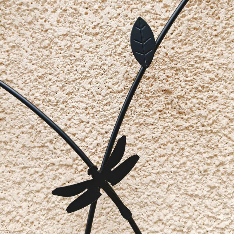 2 Pack Metal Garden Trellis 86.7" x 19.7" Rustproof Trellis for Climbing Plants Outdoor Flower Support Dragonfly Deco