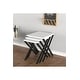 preview thumbnail 1 of 0, Kontra 3-Pcs Cross Legs Nesting Table White
