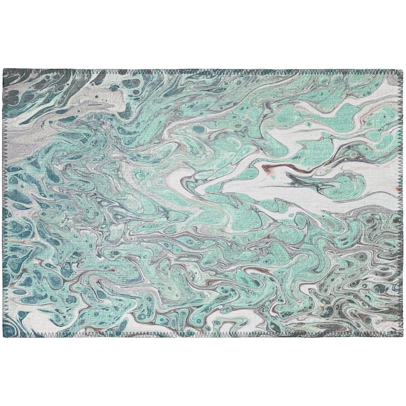 Indoor/ Outdoor Addison Karina Abstract Washable Area Rug