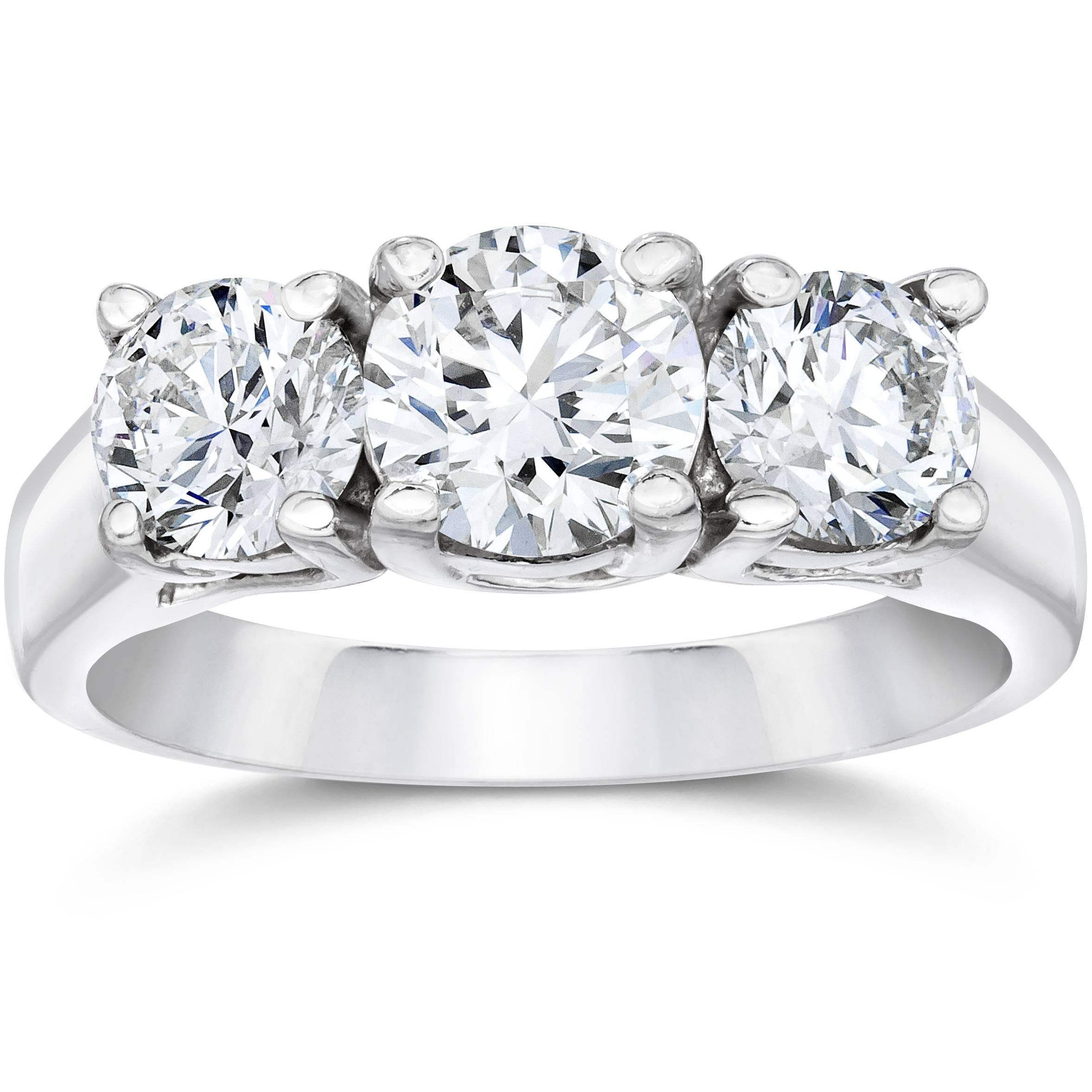 Bliss Diamond 1ct Three Stone Diamond Ring White Gold