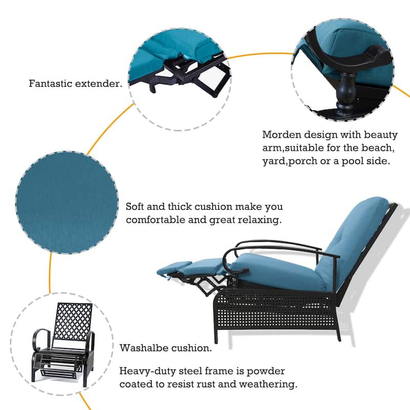 Kozyard Adjustable Patio Reclining Lounge Chair