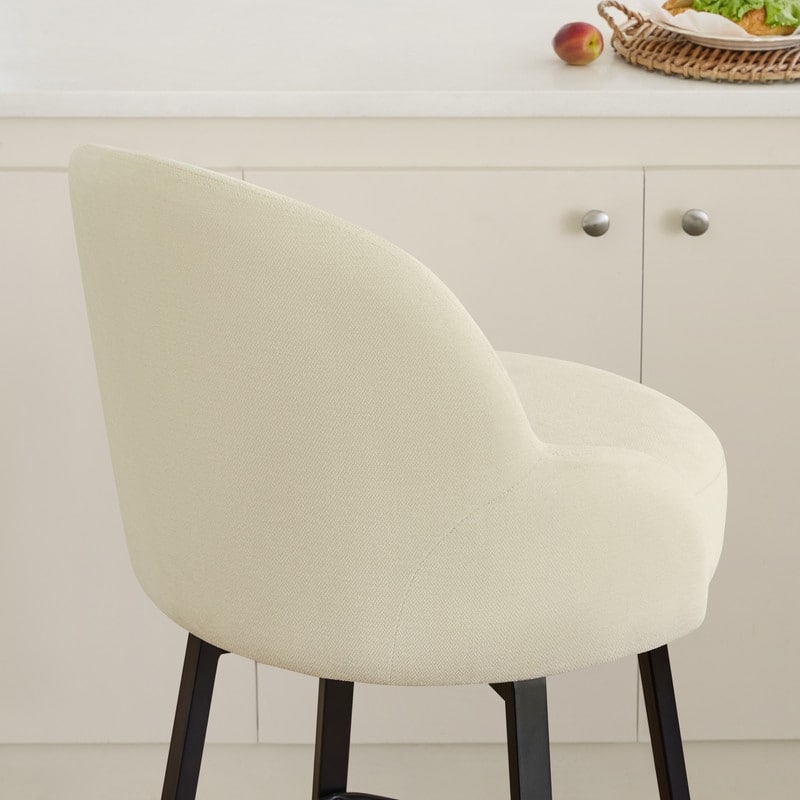 Spruce & Spring Amari Swivel Upholstered Counter Bar Stool with Thickened Cushion