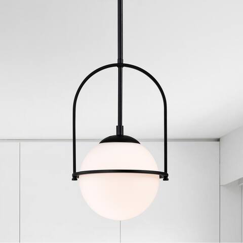 Black Globe Mini Pendant Light Fixture Mid Century Glass Chandelier