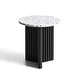 preview thumbnail 3 of 9, Marble-look Top Round Side Table Pedestal End Table