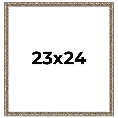 23x24 Frame Silver Versailles Ornate Solid Wood Picture Frame | 1 Inch